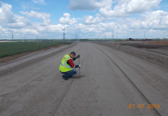 Неразрушающий контроль. Экспресс-контроль уплотнения рабочего слоя зем.полотна.