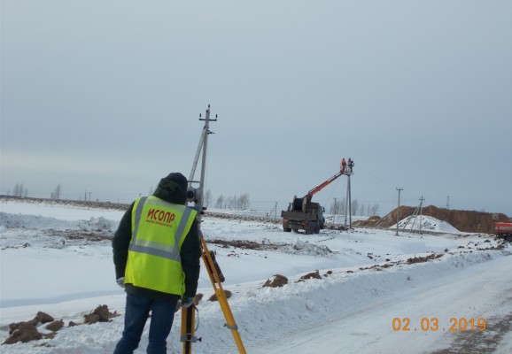 Геодезические измерения. Тахеометрическая съемка для контроля подвески СИП при переустройстве коммуникаций.